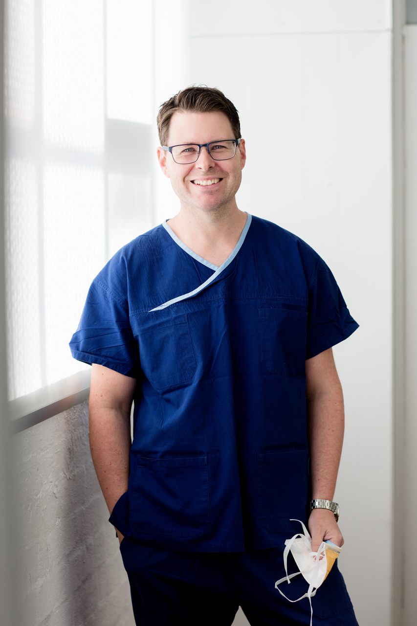 medical photography of Surgeon in scrubs