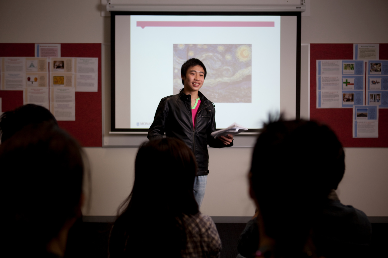 Marketing Education photography of student in classroom